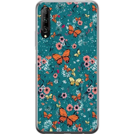 Kompatibelt Mobilskal till Huawei Huawei P smart Pro 2019 Fjärillar och blommor