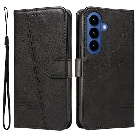 T-Shape Samsung Galaxy S26 / S26 Pro Plånboksfodral Konstläder Ställ - Svart