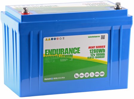 Endurance ELB12-100HEAT Förbrukningsbatteri 12V, 100 Ah, Elfördelning & strömförsörjning