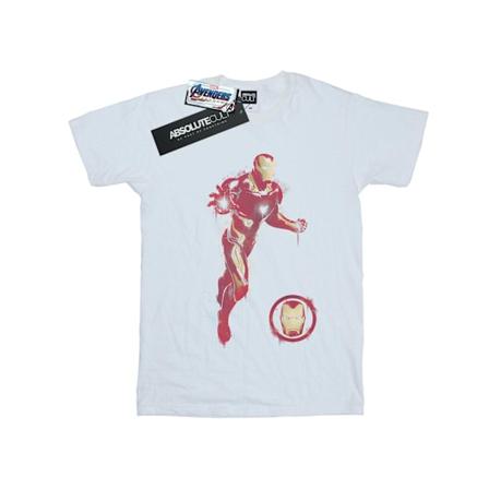 Marvel Mens Avengers Endgame Painted Iron Man T-Shirt XL Vit White XL
