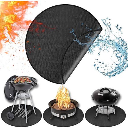 48" Bålplassmatte for Solo Stove Bonfire, Runde Bålplassmatter Under Bålplass, Campingovnsmatte for Solo Stove Tilbehør, Terrassebeskytter Grillmatte