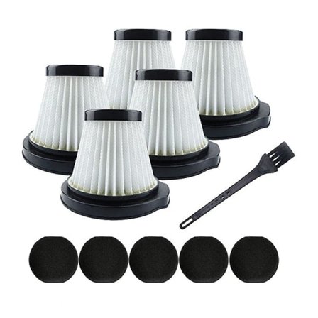 Hepa Filter Set Kompatibelt med Deerma Dx115 Dx115s Dx115c Dammsugardelar svart vit