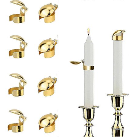 8 st Svarta Ljusstakar Automatiska Flammsläckare för Säker Ljusbrandsläckning Veke Släckare