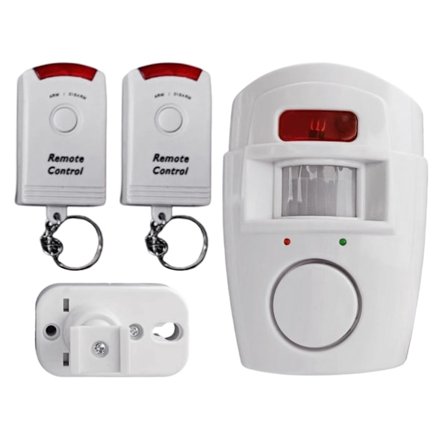 Rörelsedetektorer för stöldskydd med trådlös fjärrkontroll & 105dB siren