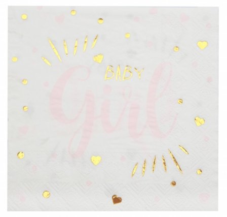 Servetit Baby-showeriin - Baby Girl 20 kpl