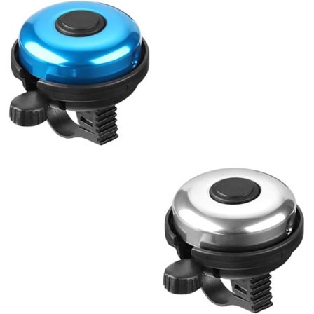 Cykeklokke – Aluminium – Blå og sølv – Klar og langvarig klingende lyd – 50 mm