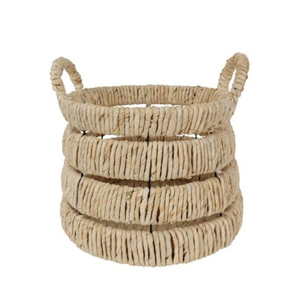Opbevaringskurv i søgræs 31x31x24cm – Naturlig