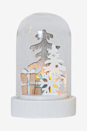 Star Trading - Borddekor Reinbek 9 cm - Hvit - Dekorativ julebelysning - Fra Homeroom