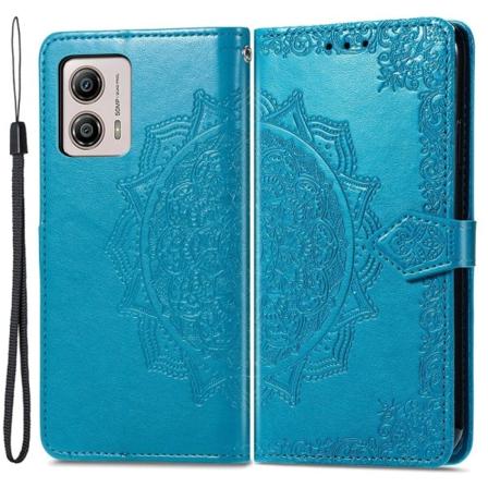 Mandala Motorola Moto G53 Läppäkotelo - Sininen Blue