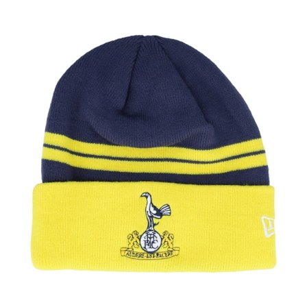 New Era - Football Blauw cuff Beanie - Tottenham Hotspur Retro Beanie Yellow/Navy Cuff @ Hatstore