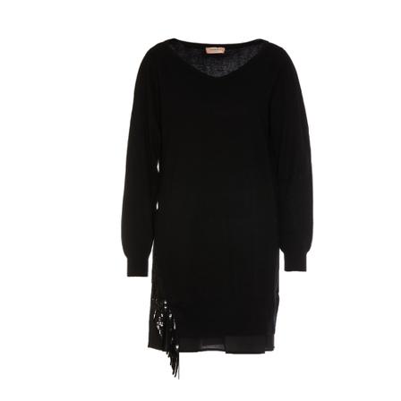 Twinset, Short Dresses Zwart, Dames, Maat:XS