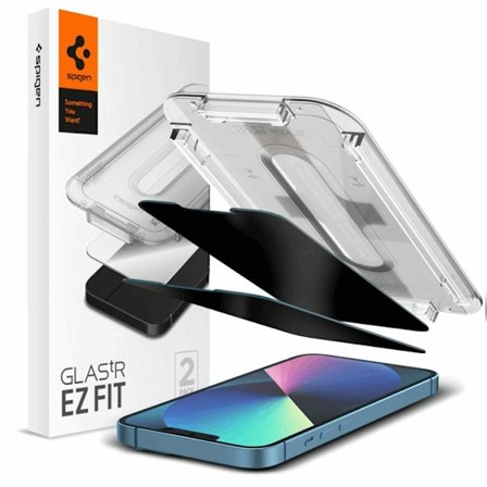 Spigen 2-Pack Privacy Härdat Glas Skärmskydd iPhone 13 Pro / 13