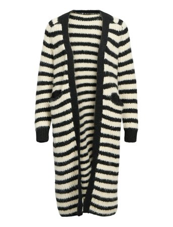 Objmilu Ls Lo Long Knit Cardigan Noos Black Object