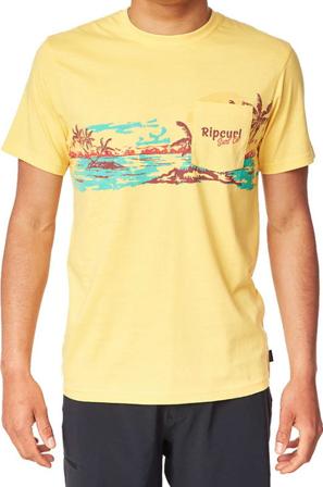Rip Curl Men's Busy Session Tee Men short-sleeved sweaters Yellow L