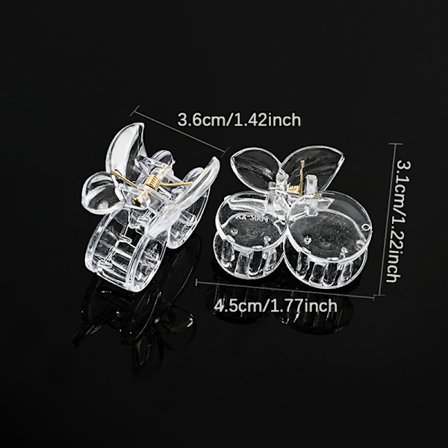 Akryl Clear Claw Transparent plastik hårspænder Blank hårnål