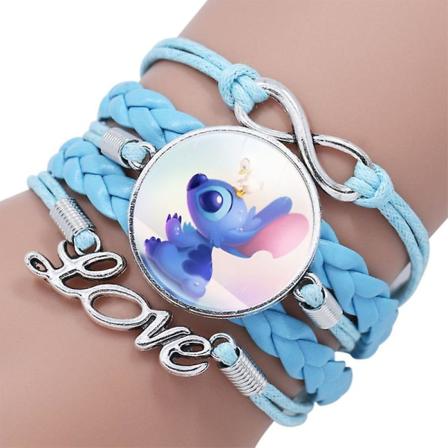 Anime figurleksak Lilo & Stitch Armbånd Kawaii print Söt Handled Barn Julfest Gift One Piece 20001906-25mm