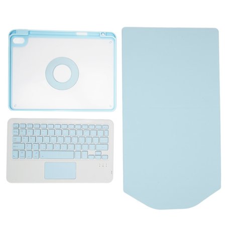 Trådløst tastatur etui til iPad 10.9 tommer 5. generation 2022 med magnetisk aftageligt tastatur, touchpad og penholder, blå