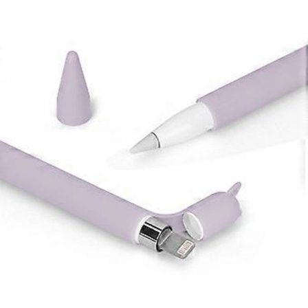 Silikonetui for etui til Penn 1. generasjon Holder Erme Hudbeskyttelse Søt Mykt Grep Lomme Hatt Holder + Beskyttende Spissbeskyttelse Lilla Purple