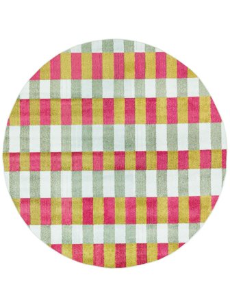 Flor Alfombra - Rosa/Verde Ø 200 En Estilo Moderno