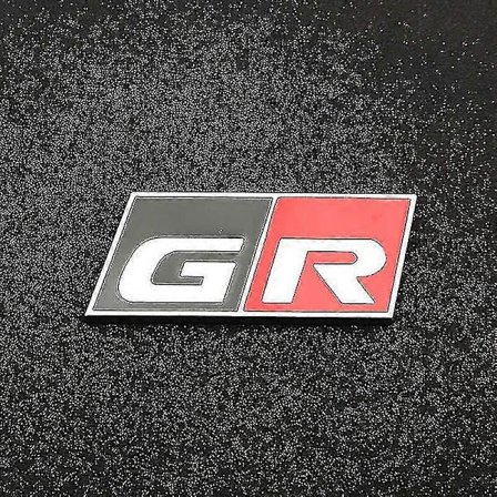 3D Metallisk GR-Logotyp Bilgrill Emblem Bagagemärke för Toyota Yaris Ch-R Rav4 Corolla Revo Hilux GR Sport Dekal Tillbehör