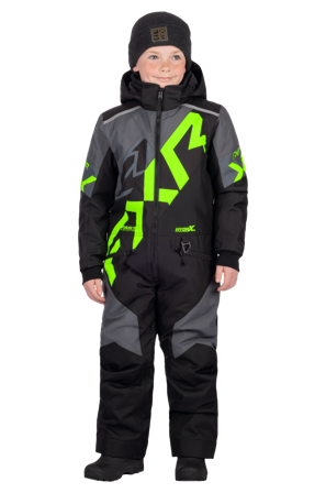 Combinezon FXR Cold Cross CX 26 Copil negru/cărbune/verde lămâie 2
