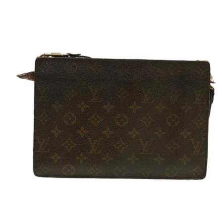 Louis Vuitton Vintage Pre-owned Canvas kuvertvskor brun, unisex Vintage Väskor, unisex, Storlek: ONE SIZE