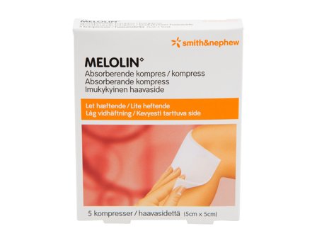 Melolin Steril 5 x 5 cm, 5 stk.