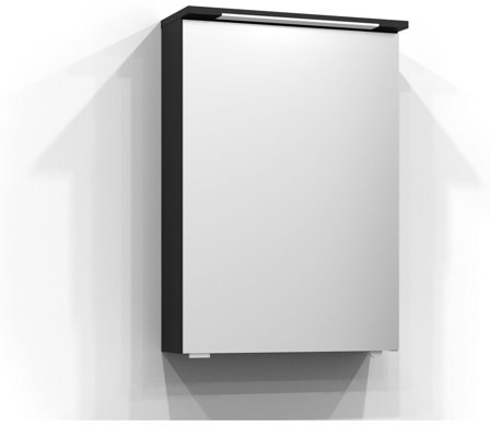 Svedbergs Skuru Spegelskåp med LED-belysning Svart Ask, Badrum