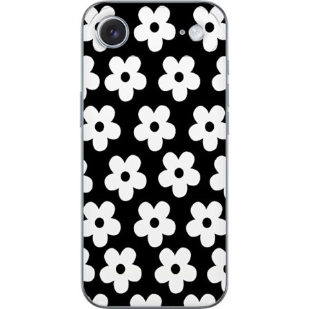 Yhteensopiva Puhelinkuori Apple Apple iPhone 17 Air Mustavalkoinen kukkakuvio minimalistisessa skandinaavisessa muotoilussa, jossa voimakas kontrasti