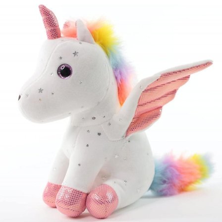 Sew Butiful 11-tums enhörningsmjukdjur - Söt plyschleksakspresent till flickor i åldrarna 3-8, mjuk födelsedagspresent till småbarn, barn, dekoration 