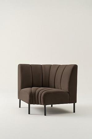 Jotex - Kökssoffa Hörnmodul Polyester - Sammet - Stål Brun SANTOS - Köp Modulsoffor hos Jotex