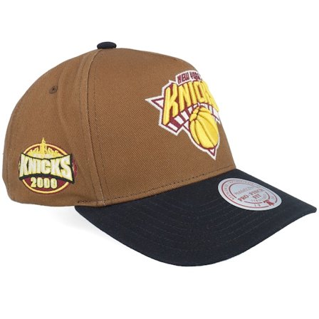 Mitchell & Ness - NBA - Brown - adjustable - Cap - Hatstore Exclusive x New York Knicks Pro Crown Brown/Black A-frame Adjustable - Hatstore
