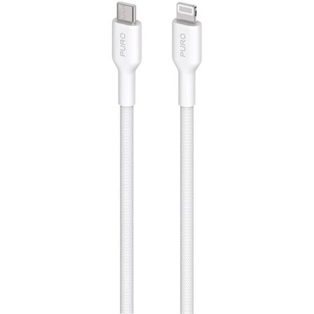 Puro Fabrik USB-C - Lightning-kaapeli MFI:llä 1.2m - Valkoinen