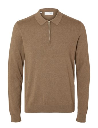 Selected | Slhberg Ls Half Zip Polo Noos | M