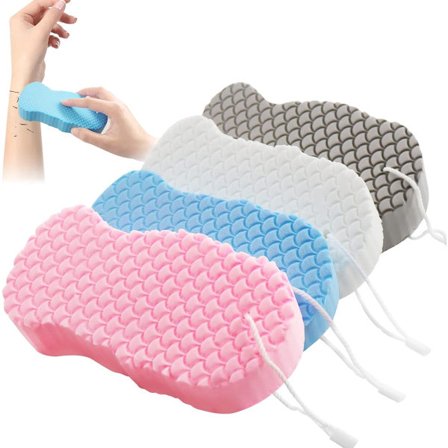 4 stk. - badesvamp - 13*3*6,5 cm - Skrubbe vidundersvamp - ultrablød badesvamp - eksfolierende badesvamp