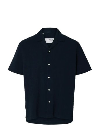 Selected | Slhrelaxed-Ace Seersucker Ss Shirt | L