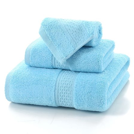 Luksuriøst bomullshåndklesett for hjemmet, 3-delt sett, ultra mykt, svært absorberende, inkluderer 1 badehåndkle, 1 håndkle, 1 vaskeklut