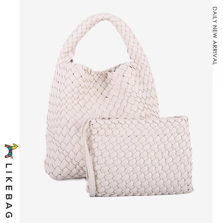 Håndvævet spandtaske crossbody håndtaske