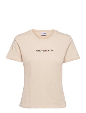 Tjw Slim Multi Linear Logo T-shirt Top Lyserød Tommy Jeans