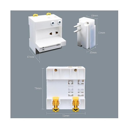 DIN-Skinne Stikkontakt Nødlys AC220V LED Genopladeligt Nødlys Hjem Mobilt Nødlys
