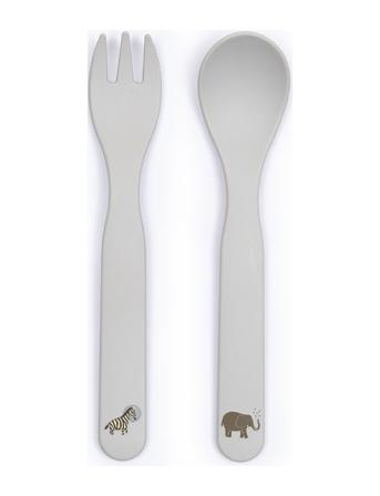 Fork And Spoon, Engine, In Gift Box Home Meal Time Cutlery Blue Smallstuff