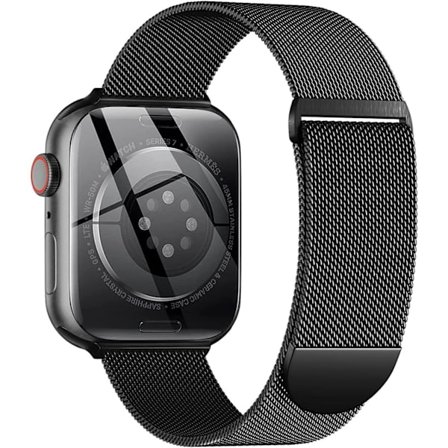 Metallband kompatibel med Apple Watch band 40 mm 38 mm 41 mm Black-WELLNGS