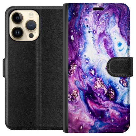 Yhteensopiva Lompakkokotelo Apple iPhone 14 Pro Max Galaksin marmori