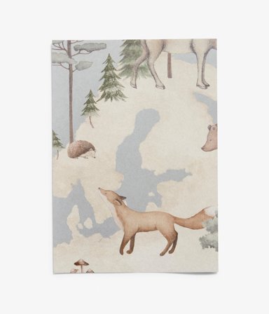 Newbie | Tapetprøve Little Explorer – Mural | Lyseblå