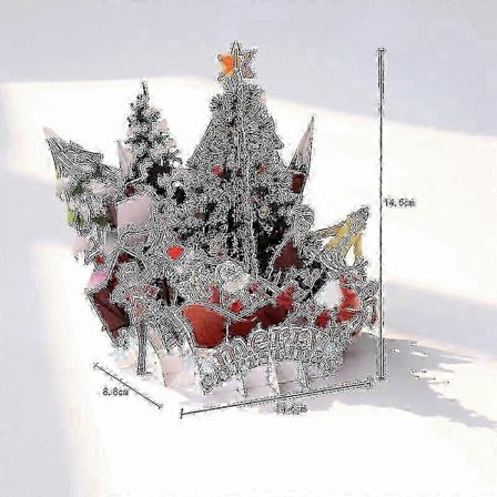 3D-joulukortti, uusi ja optimistinen lahja, uudenvuodenlahja (joulujuhlat 14,5*17cm)5