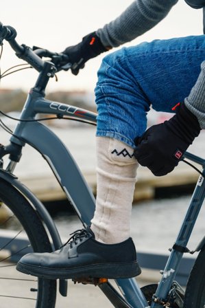 Heat Experience Varmesokker-V2 Oppladbart-batteri+fjernkontroll Kremhvit str40-42