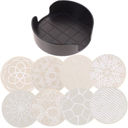 1 Set Silikonunderlägg Dekorera Skylt Koppunderlägg Dekor