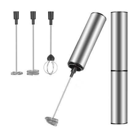 Elektrisk melkeskummer Håndholdt kaffeskummer Visp, USB oppladbar skumblender Bubbler Egg Beater for varm sjokolade