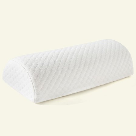Sylindrisk benpute, benpute i sakte rebound memory foam, halvsirkelformet pute for hjemmebruk