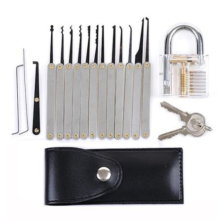 Transparent Øvelseshængelås Låsesmed Puzzle Dyrkelse Picklock - Bedste Gave - Julegave